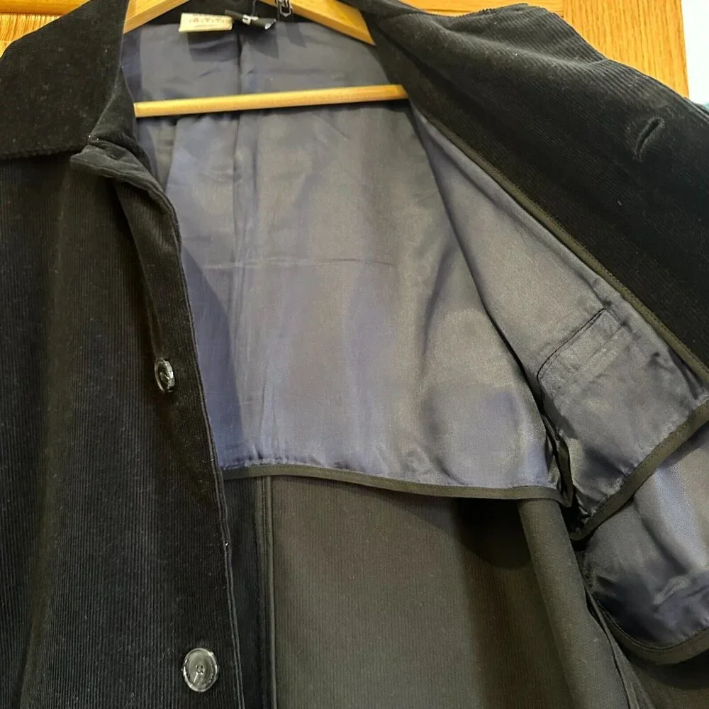 Champion x Clothsurgeon Black Corduroy Logo Embroidered Coat - Men's Medium - Picture 4 of 11
